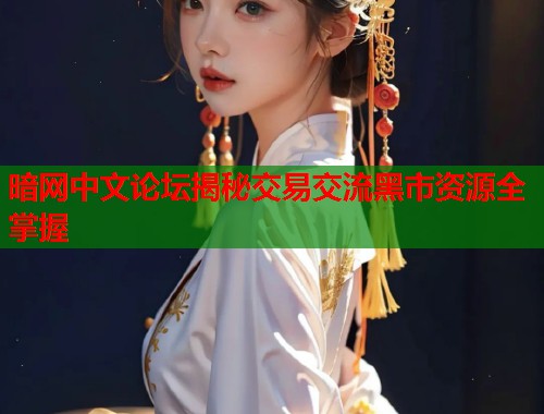 暗网中文论坛揭秘交易交流黑市资源全掌握