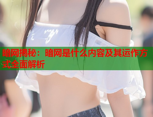 暗网揭秘：暗网是什么内容及其运作方式全面解析