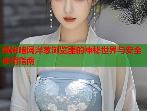 揭秘暗网洋葱浏览器的神秘世界与安全使用指南  第1张