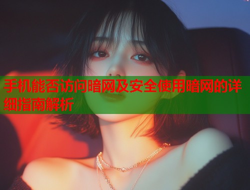 手机能否访问暗网及安全使用暗网的详细指南解析  第2张