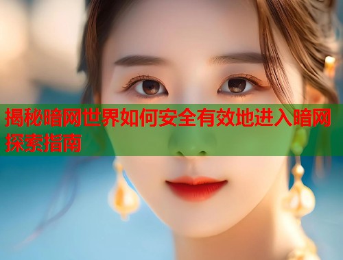 揭秘暗网世界如何安全有效地进入暗网探索指南  第1张