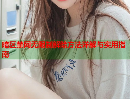 暗区禁网无限制解除方法详解与实用指南