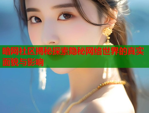暗网社区揭秘探索隐秘网络世界的真实面貌与影响  第2张